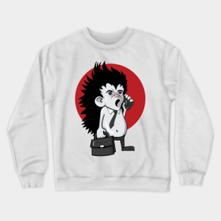 angry hedgehog manager Crewneck Sweatshirt